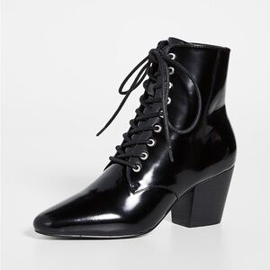 Sol Sana Eleanor Black Lace Up Boots Sz 39